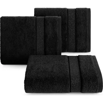 Ručník BAVLNĚNÝ RUČNÍK LIANA 50X90 CM ČERNÁ