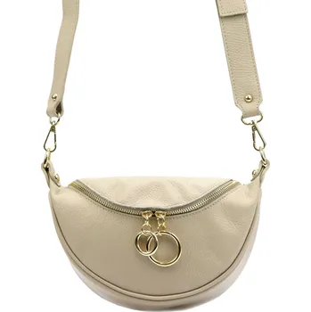 Kabelka Dámská kožená crossbody kabelka Luka 20-033 béžová