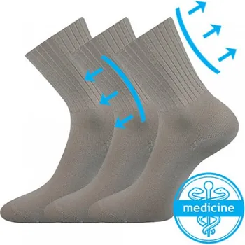 Dámské ponožky VoXX Boma Lonka Litex+ponožky Boma Diarten, ponožky Boma Diarten, Boma, 100594 Světle šedá 27-28 (41-42)