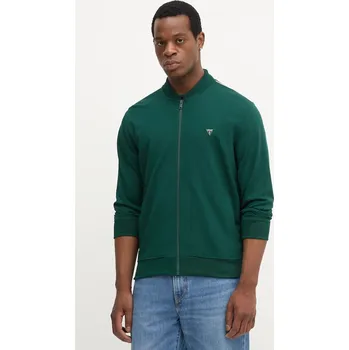 Pánská mikina Mikina Guess pánská, zelená barva, hladká, M5YQ04 KCBR2 M5YQ04.KCBR2 96X, vel. S