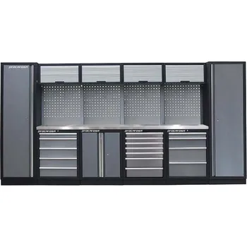 Sestava dílenského nábytku Procarosa PROFI L-I Pracovní deska: nerezová