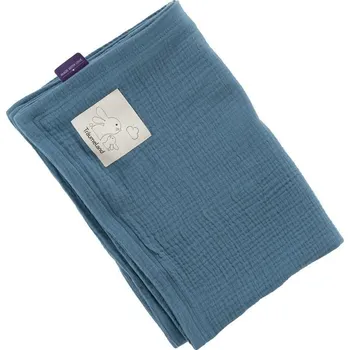 Dětská deka TRÄUMELAND Mušelínová deka 100 x 75 cm Jeansblau