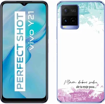 Pouzdro na mobilní telefon Gelový kryt mmCase na Vivo Y21/Y21s/Y33s - vtipný text 3 bílé pozadí