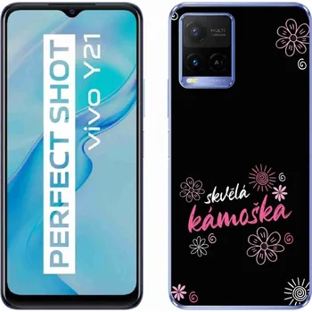 Pouzdro na mobilní telefon Gelový kryt mmCase na Vivo Y21/Y21s/Y33s - skvělá kámoška černé pozadí