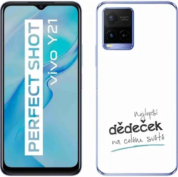 Pouzdro na mobilní telefon Gelový kryt mmCase na Vivo Y21/Y21s/Y33s - nejlepší dědeček 3 bílé pozadí