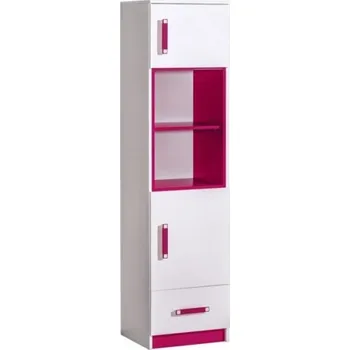 Dětský pokoj Domel Regál Trafiko 4 Barevné provedení: bílá + růžová