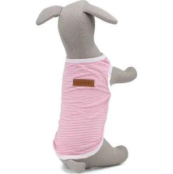 Obleček pro psa Vsepropejska Tiki pruhované tričko pro psa Barva: Růžová, Délka zad (cm): 25, Obvod hrudníku: 28 - 36 cm