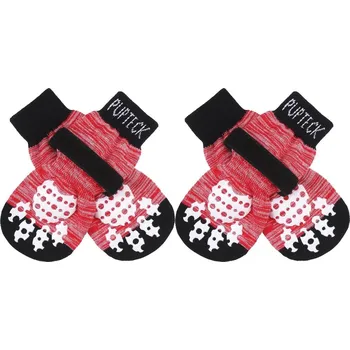 Postroj pro psa Zimní protiskluzové boty pro psy Červená S