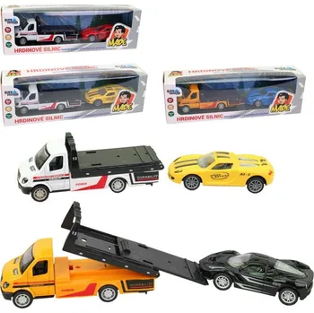 autodráha Auto odtahová služba zpětný chod City Collection set s autíčkem 4 druhy kov