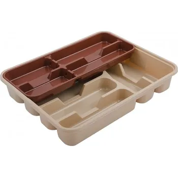 Příborník do zásuvky Příborník 39x30cm 2patrový posuvný DUNYA, mix barev