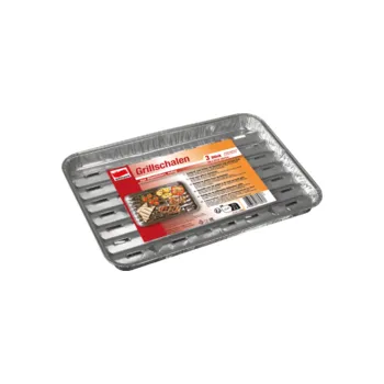 Příslušenství pro gril Alu grilovací miska 34 x 22,5 cm 3 ks