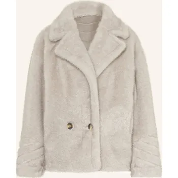 Dámský kabát Lilienfels Dámská Bunda Z Umělé Kožešiny, světle šedá, 40