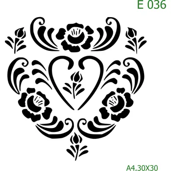 Šablona E 036 - 30 x 30 cm , Nelepící folie