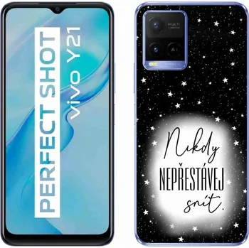 Pouzdro na mobilní telefon Gelový kryt mmCase na Vivo Y21/Y21s/Y33s - citát 1 bíločerné pozadí
