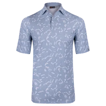 Pánské tričko Kjus Men Golfer Polo S/S S/48, Blue Fog/White, pánské