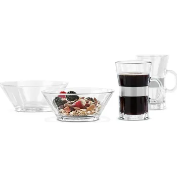 Sklenice Sklenice na horké nápoje GRAND CRU, s miskami, sada 4 ks, sklo, Rosendahl