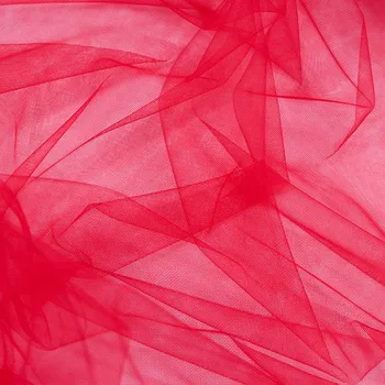 Tyl jemný SOFT červený, š.300