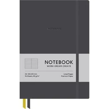 SHKOLYARYK Zápisník Genius, tmavě šedá, A5, linkovaný, 96 listů, tvrdé desky, SHKOLYARYK A5-7126L 424451