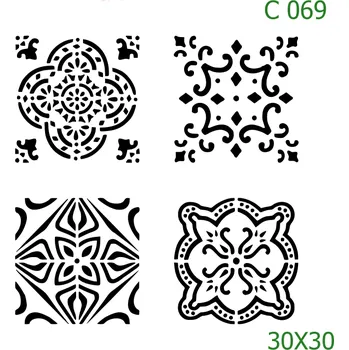 Šablona C 069 - 30 x 30 cm , Lepící fólie