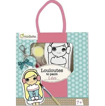 kreativní sada Přívěsek k vymalování – Panenka Lea - Kreativní sada pro děti, Avenue Mandarine