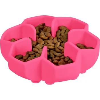 Miska pro psa WAUDOG miska silikonová zpomalovací 750ml růžová