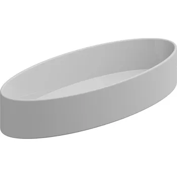 Umyvadlo na desku Like Slim 80FS keramické, dvoubarevné, 80x34 cm, LKLAVFSB80BI000001