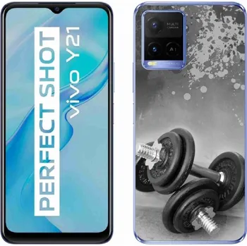 Pouzdro na mobilní telefon Gelový kryt mmCase na Vivo Y21/Y21s/Y33s - činky 1