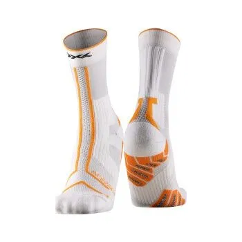 Pánské ponožky X-Bionic X-SOCKS TRAILRUN TERRASKIN EXPERT CREW X WHITE/BLAZING ORANGE bílá 39-41 EU