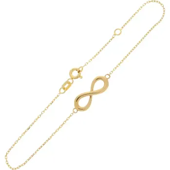 Náhrdelník Zlatý náramek s přívěskem nekonečna