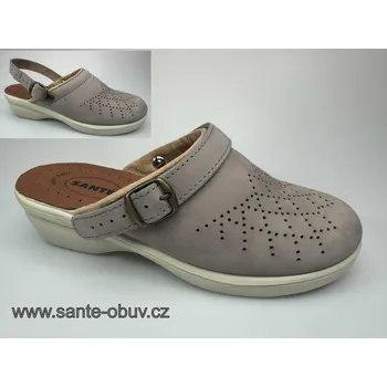 Dámská zdravotní obuv SANTÉ PO/5284 ŠEDÁ zdravotní PANTOFEL / SANDÁL, šedá - 41