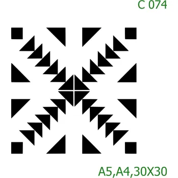 Šablona C 074 - 30 x 30 cm , Nelepící folie