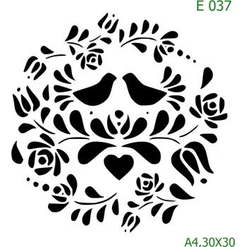 Šablona E 037 - 30 x 30 cm , Lepící fólie