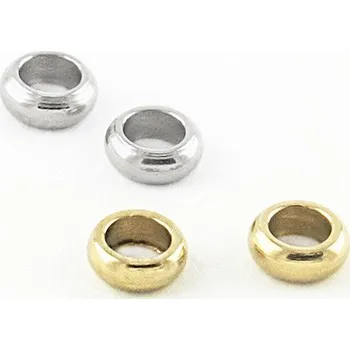 Materiál na výrobu šperku Korálky 2,5-3,5mm z nerezové oceli - 1Ks+B - 3mm / Nerez SL / 1Ks