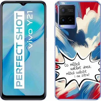 Pouzdro na mobilní telefon Gelový kryt mmCase na Vivo Y21/Y21s/Y33s - vtipný text 9 bílé pozadí