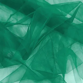 Tyl jemný SOFT lahvově zelený, š.300