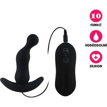 Anální kolík VšeNaSex.cz Silikonový anální vibrátor Balls černý