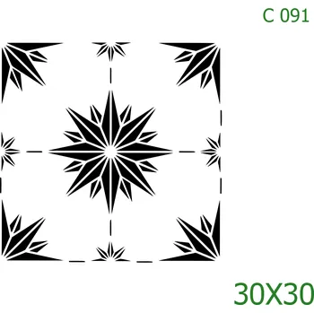 Šablona C 091 - 30 x 30 cm , Nelepící folie