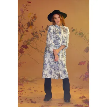 Dámské šaty Lenbutik Lněné šaty Rozmarnost léta Bílá S