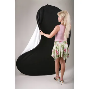 Fotopozadí Fotografické pozadí dvojité bílá, černá 1,5x2m samet (BC2x)