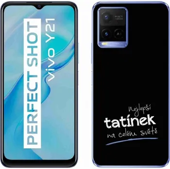 Pouzdro na mobilní telefon Gelový kryt mmCase na Vivo Y21/Y21s/Y33s - nejlepší tatínek 4 černé pozadí