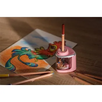 Ořezávátko FLEXOFFICE Ořezávátko Flexio, růžová, stolní, na baterie, FLEXOFFICE OW-1163 550675