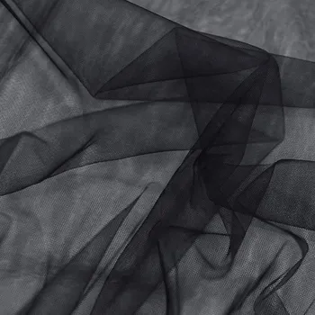 Tyl jemný SOFT černý, š.300