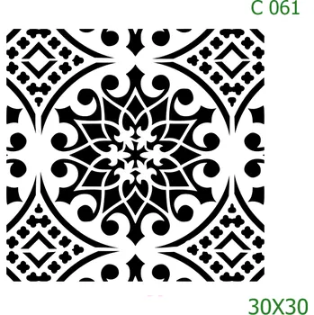 Šablona C 061 - 30 x 30 cm , Nelepící folie