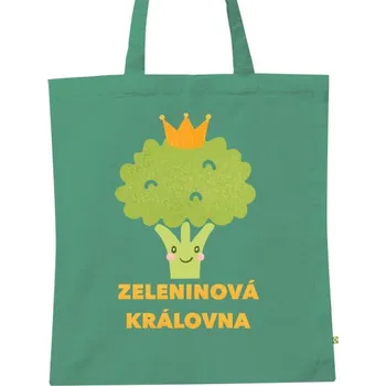 BIO plátěná taška s potiskem Zeleninová a královna z brokolice