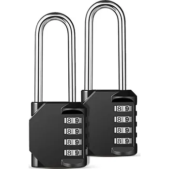 Visací zámek Fretrecy Kombinační visací zámek s dlouhým třmenem 6.5 cm (2 kusy)