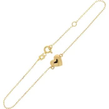 Náhrdelník Zlatý náramek se srdíčkem