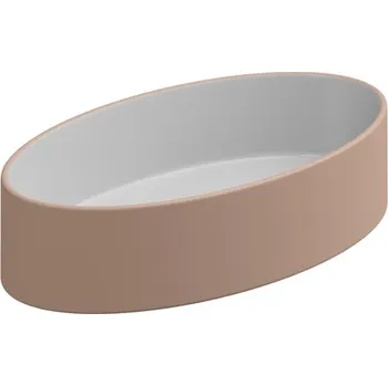 Umyvadlo na desku Like Slim 60FS keramické, dvoubarevné, 60x34 cm, LKLAVFSB60BI000032