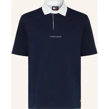 Pánská košile Tommy Jeans Pánská Žerzejová Polokošile Oversized Fit, tmavě...