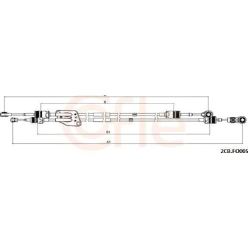 Tažné lanko, ruční převodovka COFLE 92.2CB.FO005