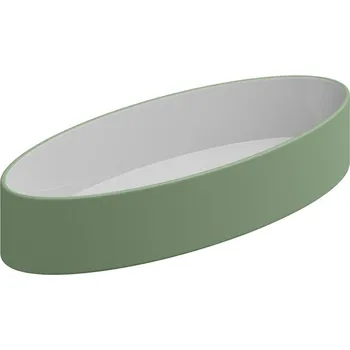 Umyvadlo na desku Like Slim 80FS keramické, dvoubarevné, 80x34 cm, LKLAVFSB80BI000031